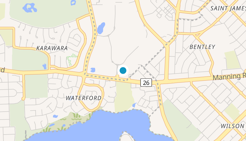 Map showing ChemCentre location