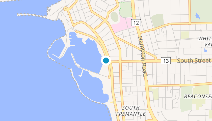 Map showing International Maritime Services (IMS) location