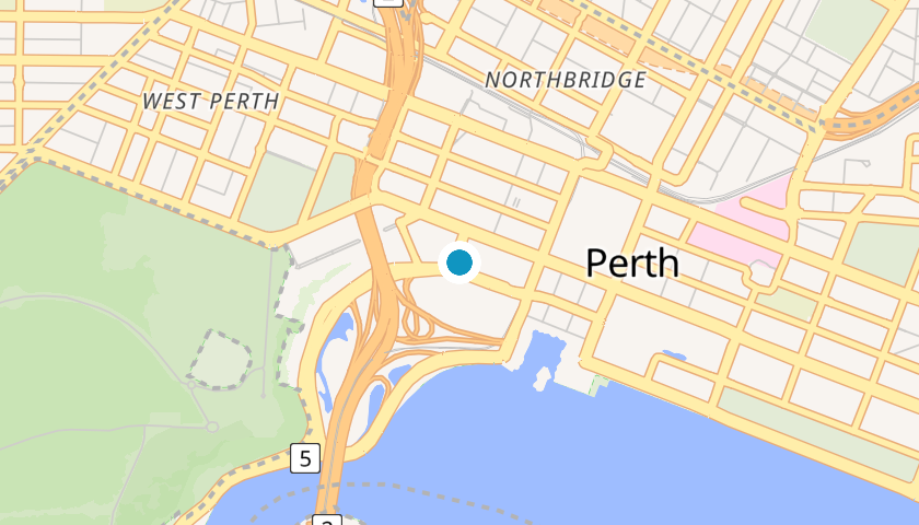 Map showing KBR location