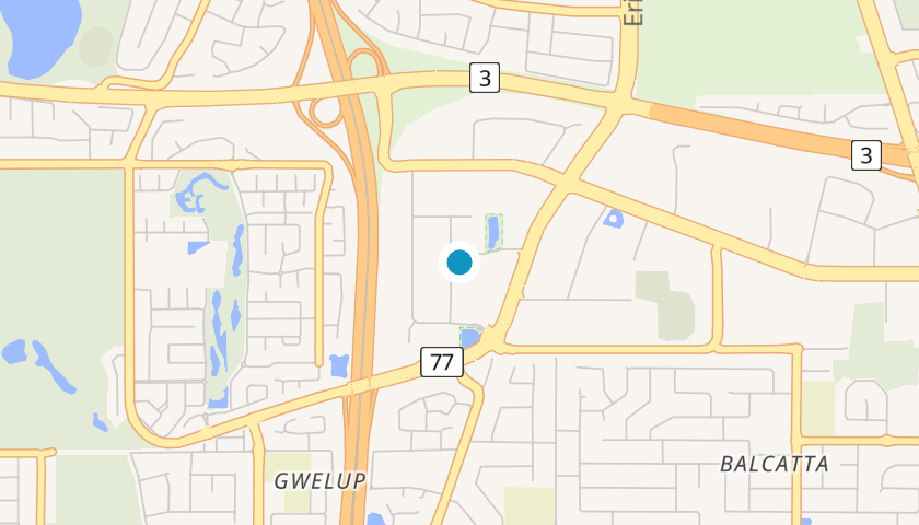 Map showing Orbital UAV location