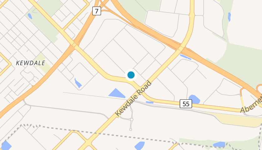 Map showing RCT location