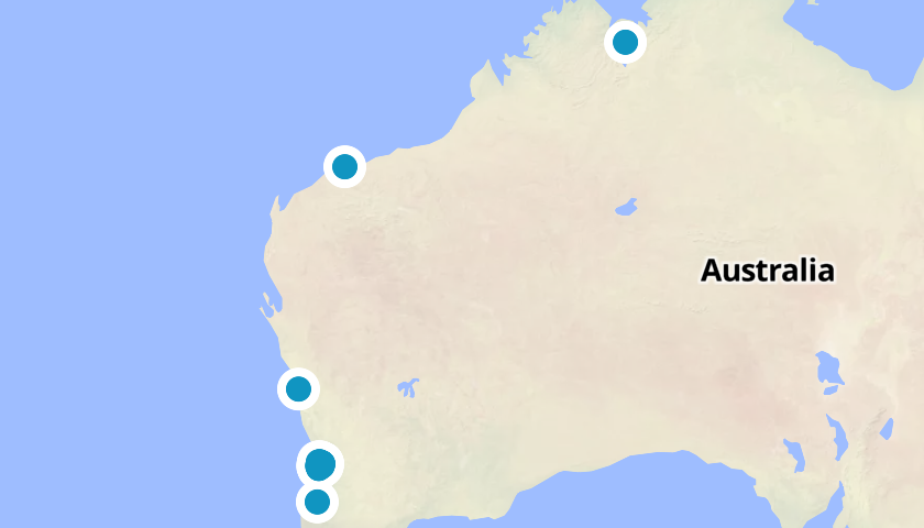 Map of North Regional WA