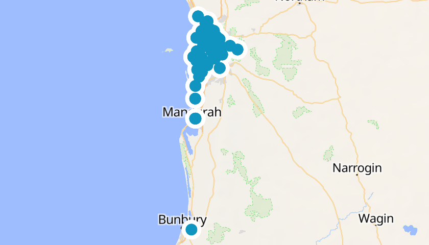 Map of Perth Metropolitan