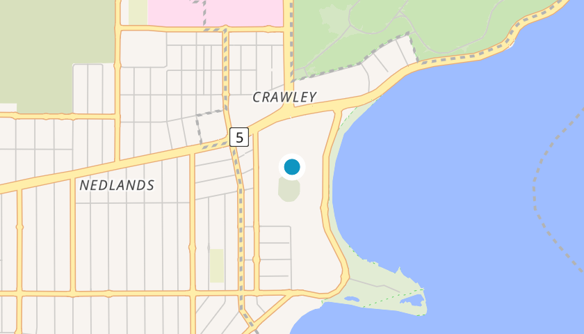 Map showing University of Western Australia location